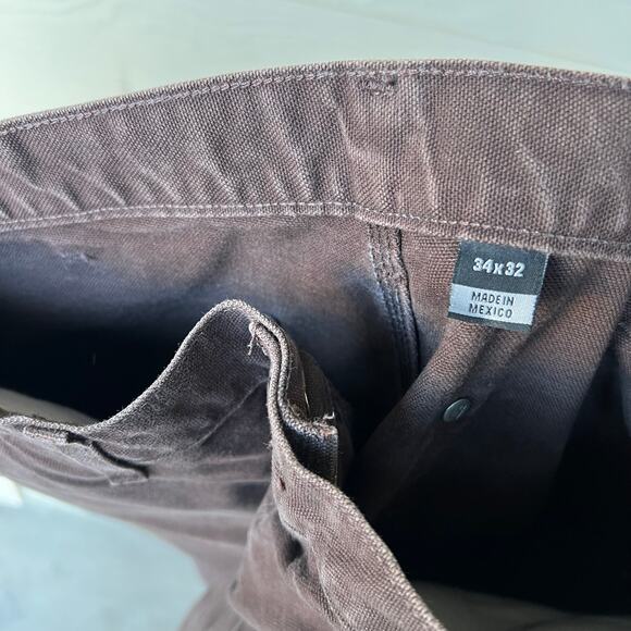 Vintage Y2K Carhartt brown double knee work wear carpenter pants - Picture 4 of 4